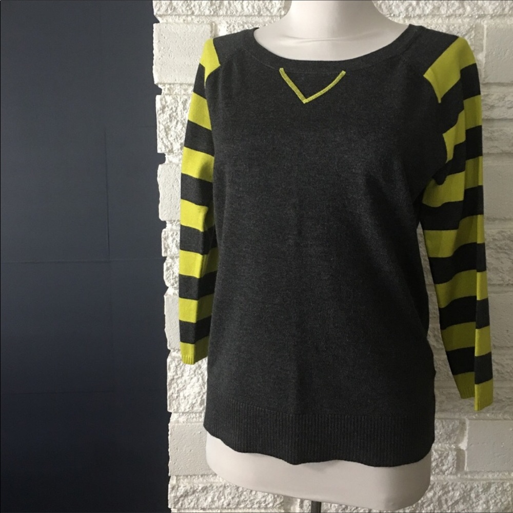 Cable & Gauge Neon Striped Sweater